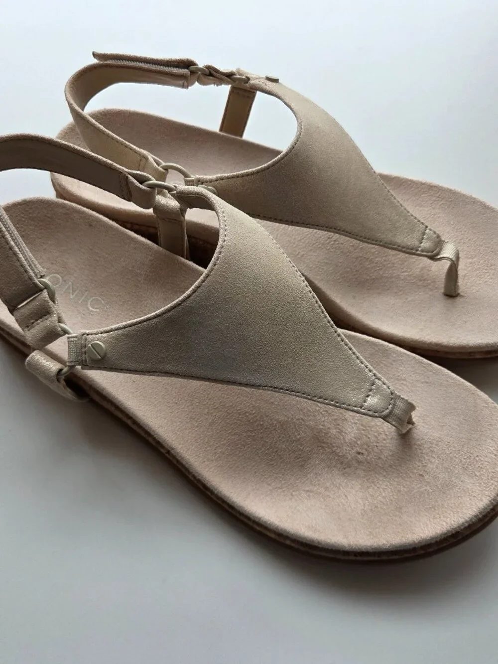 Vionic Kirra II Sandals Size 9 Wide Womens Slingback Comfort Gold Metallic